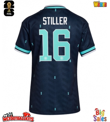 Germany Angelo Stiller #16 Replica Away Stadium Shirt for Women World Cup 2026 Short Sleeve